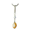 2014 New Style 16*21mm Yellow Olive Agate Beads Keychain